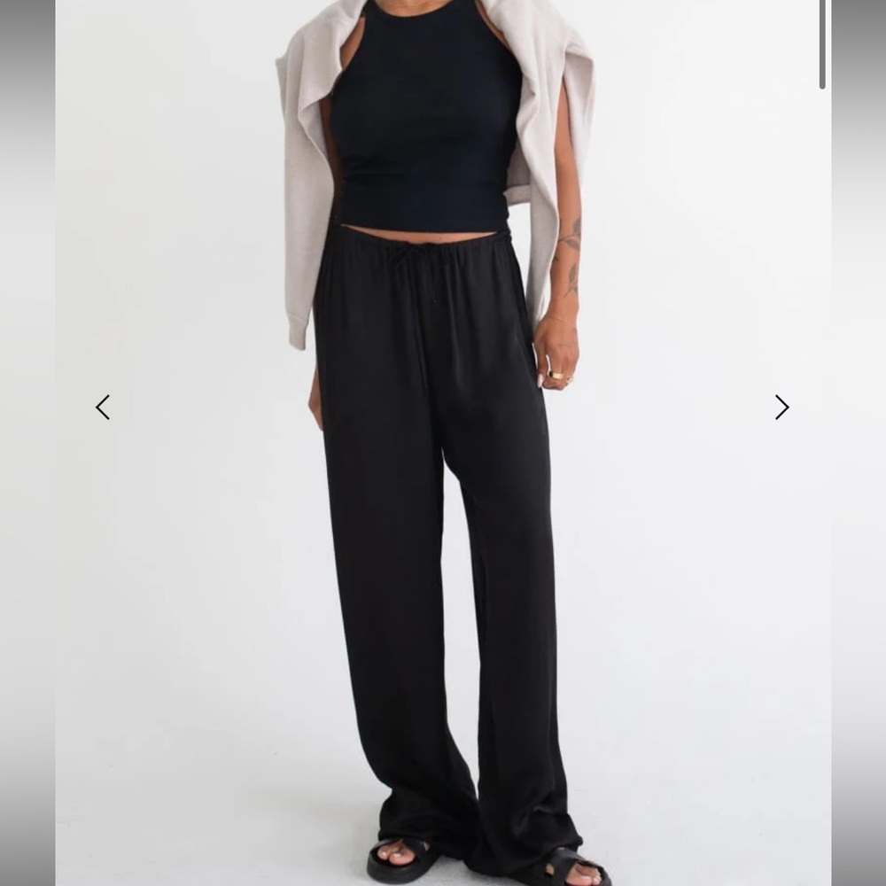 Rumored Faux Silk Cape Pant